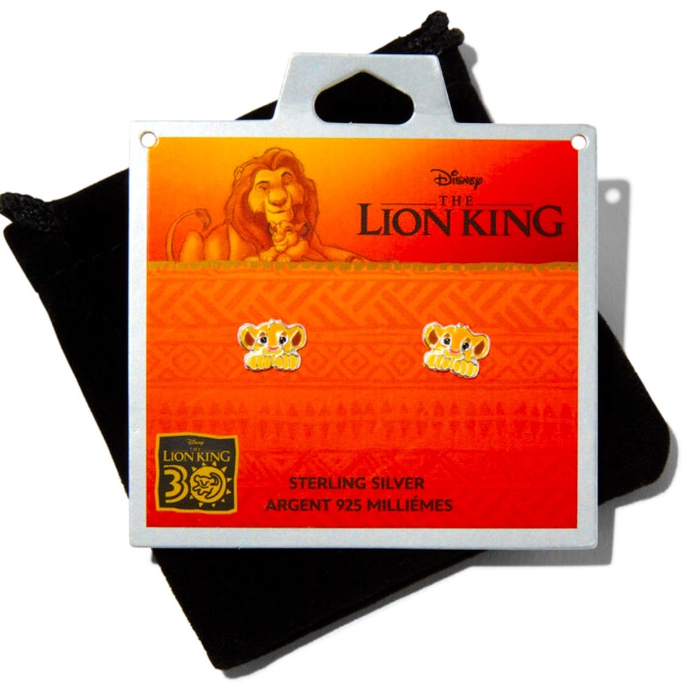 Disney The Lion King Baby Simba Sterling Silver Stud Earrings - NWT